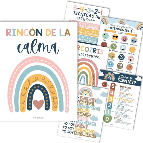 Spanish Calming Corner Posters | Set of 6 | Spanish Educational Posters