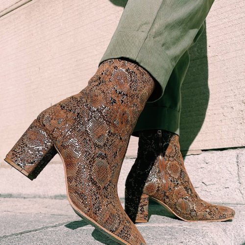 Modern Boot in Sueded Snake