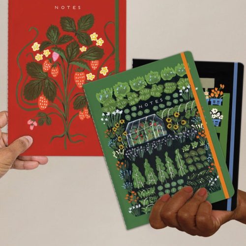 Garden Greenhouse Sewn Trio Notebook Set