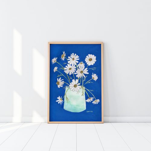 Daisy Art Print - White Daisy Painting